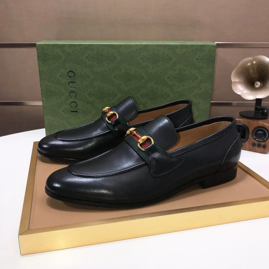 Men's shoes 💰580💰[GUCCI—Gucci] The latest high-end version of Gucci. Official website new model. Available at the same time at counters, the uppers are made of original cowhide imported from Italy/matched with the original special material splicing design concept; "highlight, high-end, grade, extravagance" and exquisite workmanship (original mesh fabric) sole: original factory special outsole size (38-45) (custom-made 45 non-returnable)